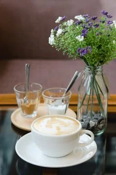 Hot coffee Stockfoto's