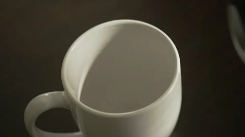 Hot Coffee Poured Into Mug 2 Stock Footage 35313993