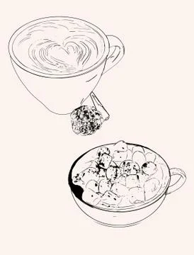 Hot coffee vector. Stock Illustration