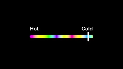 Hot to cold temperature slider control for climate animation Stock Footage 336600998