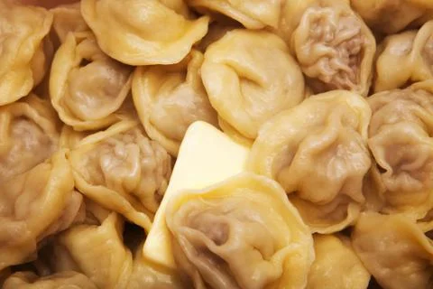 Hot cooked dumplings Stock Photos