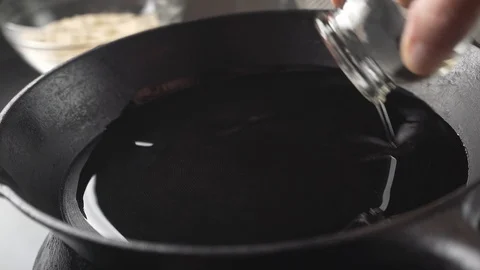 Hot Cooking Oil Stock Footage 119238703