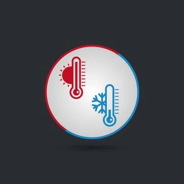 Hot cool icon 스톡 일러스트