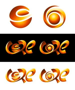 Hot Core Vector Logos Stock-Illustration