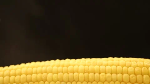 Hot corn and steam emanating from it Stock Footage 43851438