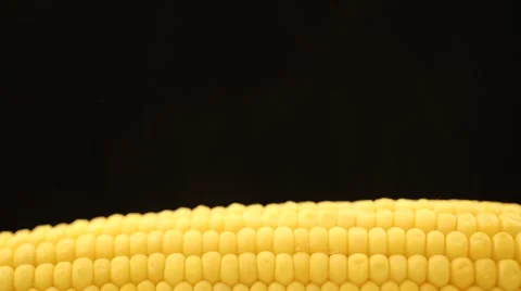 Hot corn and steam emanating from it Stock Footage 43851546