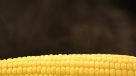Hot corn and steam emanating from it Stock Footage 43851631
