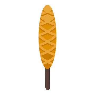 Hot corn dog icon isometric vector. Food stick 스톡 일러스트