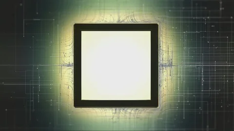 Hot CPU on Load | Computer Chip | Circuit Board - Technology Video stock 102090003