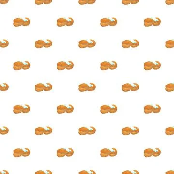 Hot cross bun bread roll pattern background 스톡 일러스트