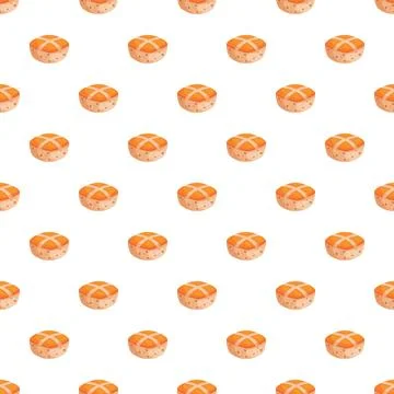 Hot cross buns pattern celebrating easter holiday food 스톡 일러스트