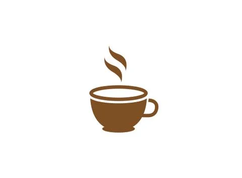 Hot cup of caffee a cafe for logo Stock Illustration