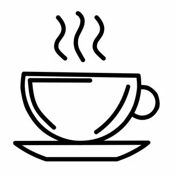 Hot cup of coffee icon Illustrazione stock