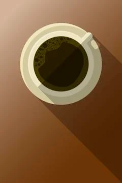 A hot cup of coffee Stock Illustration