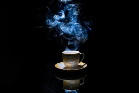 Hot cup of coffee Stock Photos