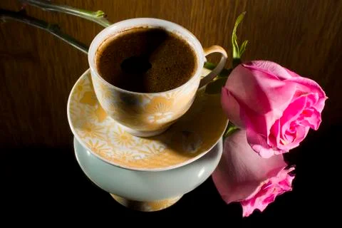 Hot cup of coffee Stock Photos