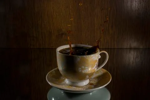 Hot cup of coffee Stock Photos