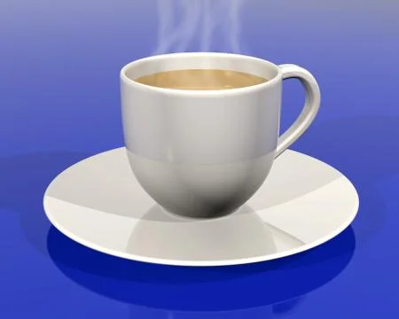 Hot cup of tea Stock Illustration