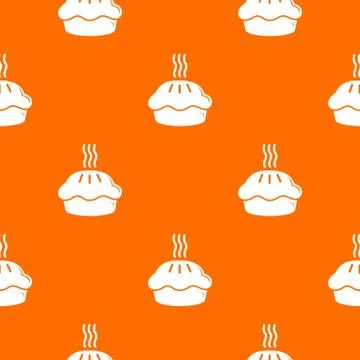 Hot cupcake pattern vector orange Illustrazione stock