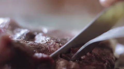 Hot cut steak Stock Footage 46962052