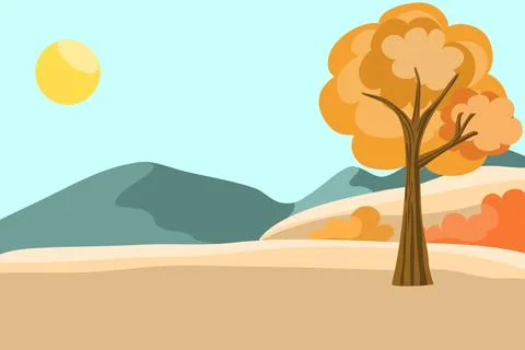 Hot Daylight Background Vector Stock Illustration