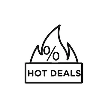 Hot deal icon vector set collection for web Stock Illustration