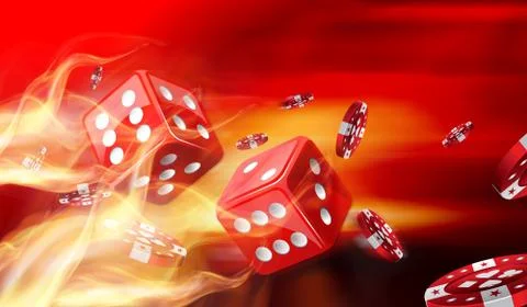 Hot dice game flying concept Ilustración de archivo