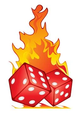 Hot dices game Stock Illustration