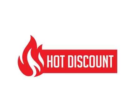 Hot Discount E-commerce Marketing Discount Offer Design Vector Illustration Stock Illustration