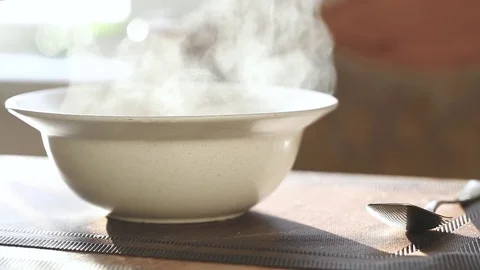 Hot dish in a deep plate Stock Footage 82793015