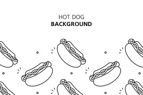 Hot dog background Stock Illustration