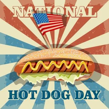 Hot dog day Stock Illustration