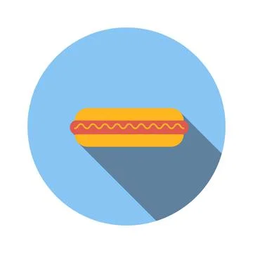 Hot dog flat icon Illustrazione stock