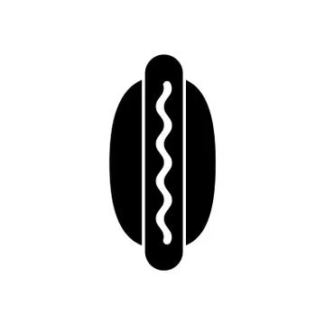 Hot dog icon element of fast food icon for mobile concept and web apps. Thin  Stock Illustration