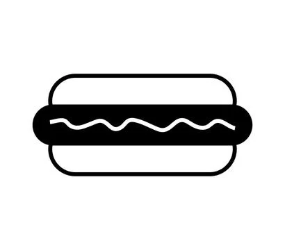 Hot dog icon illustrated in vector on white background Illustrazione stock