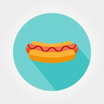 Hot dog icon Stock Illustration