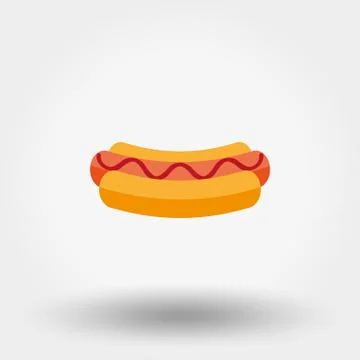 Hot dog icon Stock Illustration