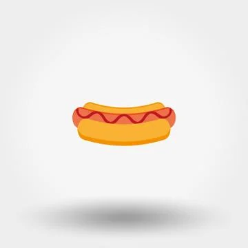 Hot dog icon Stock Illustration