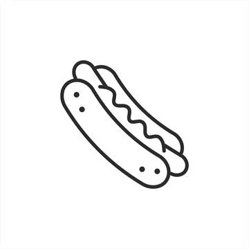 Hot Dog Icon Illustrazione stock