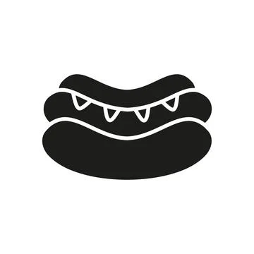Hot dog icon vector basic design simple and modern イラスト素材