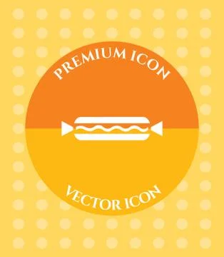 Hot Dog Icon for Web, Applications, Software &amp; Graphic Designs. Stock Illustration