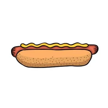 Hot dog Stock Illustration
