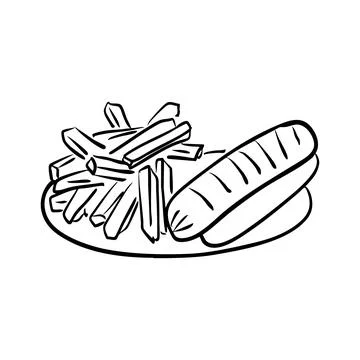 Hot dog Stock Illustration