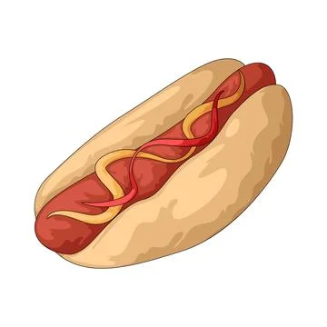 Hot Dog illustration Stock Illustration
