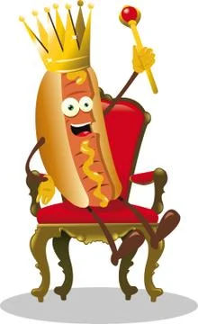Hot Dog King Illustrazione stock