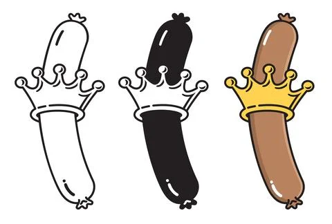 Hot Dog King vector design. Stock Illustration