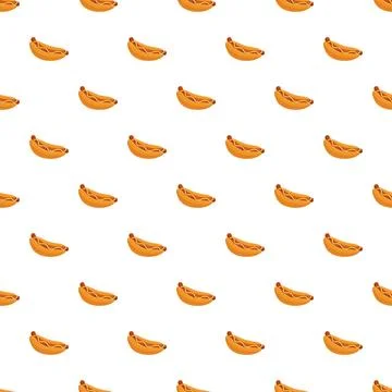 Hot dog pattern creating a fast food background design 스톡 일러스트