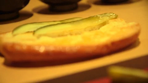 Hot Dog Prep Vídeo Stock 103231822