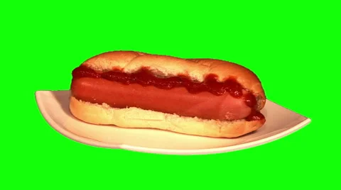 Hot dog rotating 01 Stock Footage 45735010
