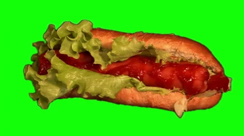 Hot dog rotating 04 Stock Footage 45737247